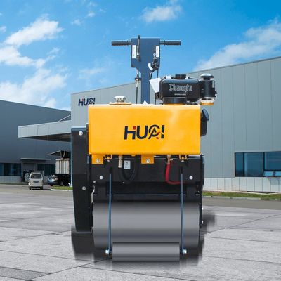 High Walk Behind Single Drum Vibratory Roller With Steel Wheel Size And Free Shipping
