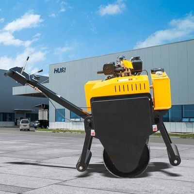 High Walk Behind Single Drum Vibratory Roller With Steel Wheel Size And Free Shipping