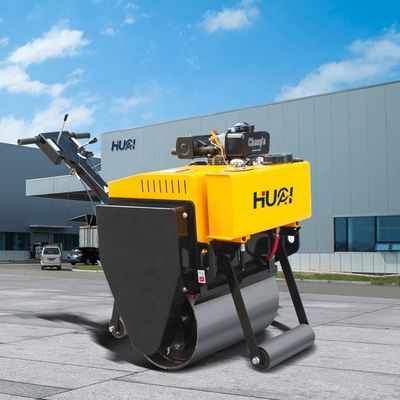 High Walk Behind Single Drum Vibratory Roller With Steel Wheel Size And Free Shipping
