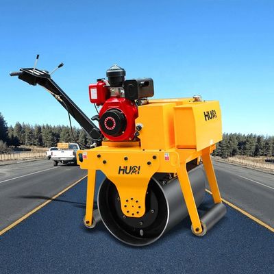 330kg Walk Behind Single Drum Vibratory Roller For Farms Directly Supplies