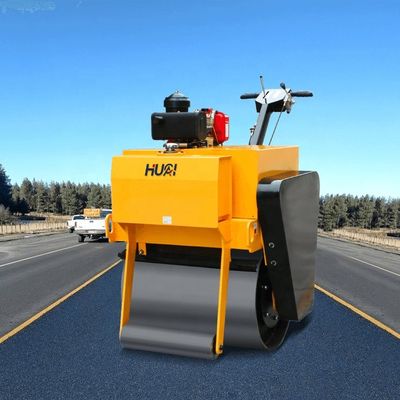 330kg Walk Behind Single Drum Vibratory Roller For Farms Directly Supplies
