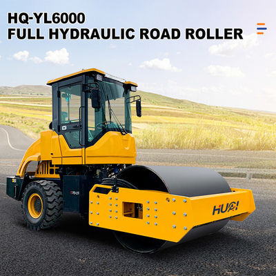 6000kg 6 Ton Mini Compactor Articulated Road Roller with Drum Wheel Width 1650mm