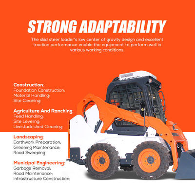 Super Power Electric Mini Skid Steer Loader Compact Skid Steer Loader Front Mini Loader