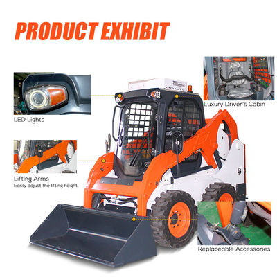 Super Power Electric Mini Skid Steer Loader Compact Skid Steer Loader Front Mini Loader